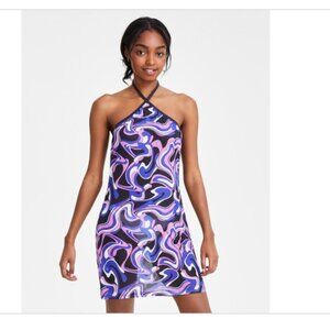 Miken Juniors' High-Neck Sleeveless Swim Cover-up Multicolor Size S 10496